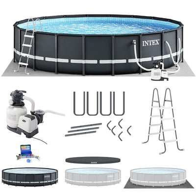 Intex 20ft x 48in Ultra XTR Round Frame Above Ground Pool Set & Water Test Kit