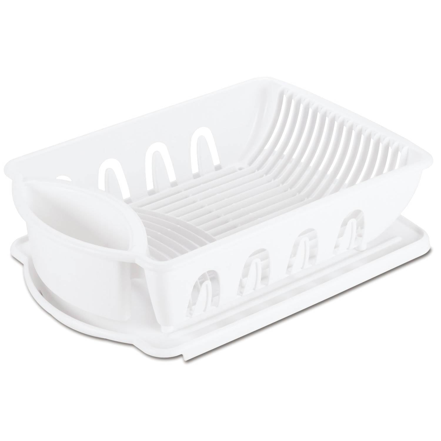 Sterilite Sink Set and Drain Board (6 Pack) + Kitchen Silverware Tray (2 Pack)