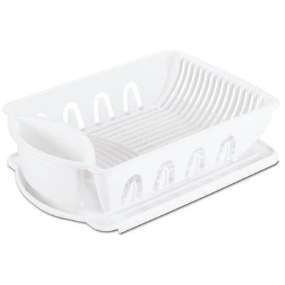 Sterilite Sink Set and Drain Board (6 Pack) + Kitchen Silverware Tray (2 Pack)