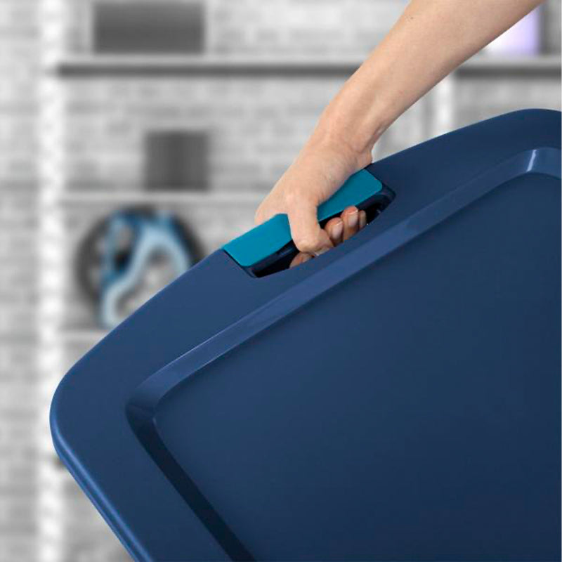 Sterilite Latch & Carry 18 Gallon Plastic Stacking Storage Tote w/ Lid, 18 Pack - VMInnovations
