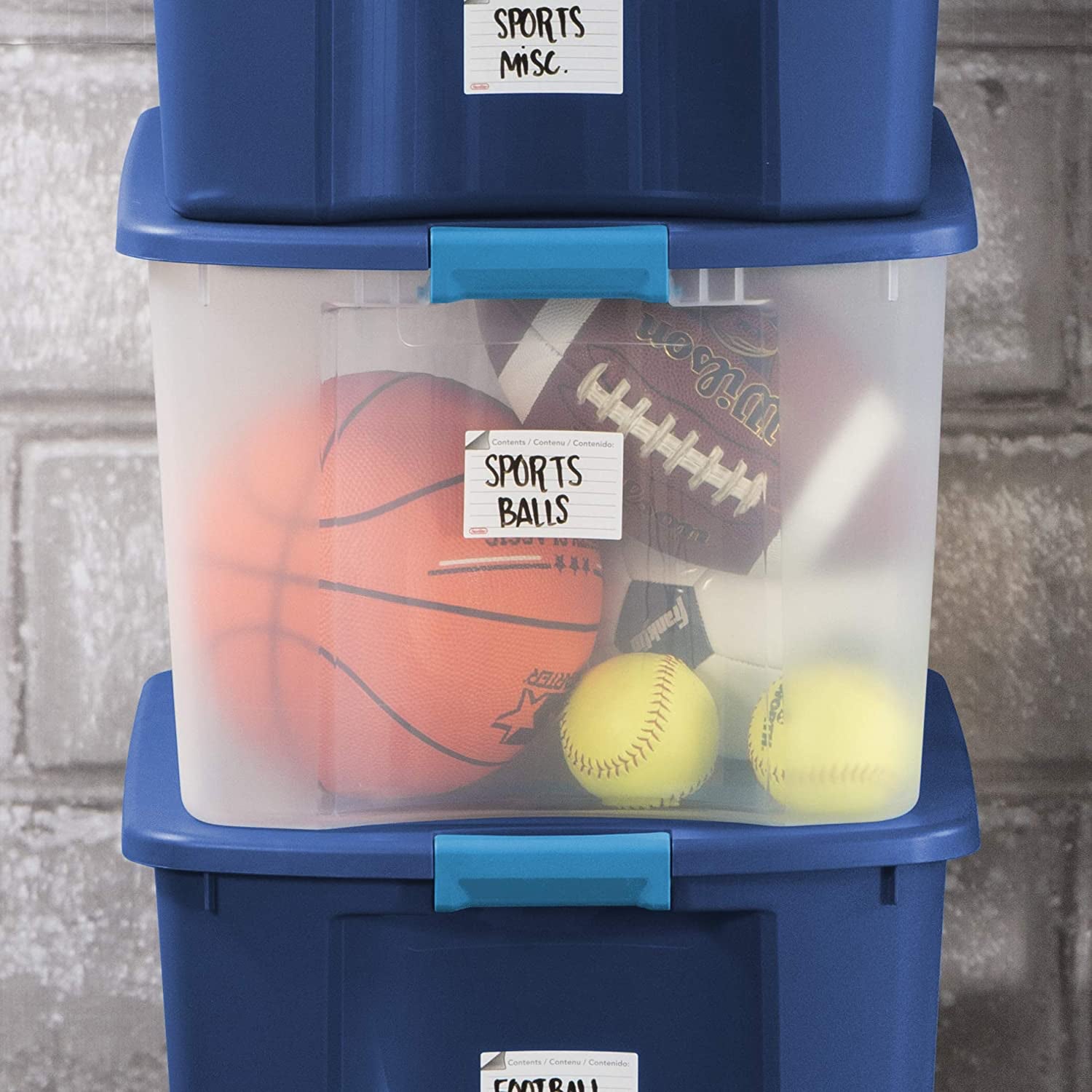 Sterilite 18 Gallon Latch and Carry Storage Tote Box Container (Open Box)