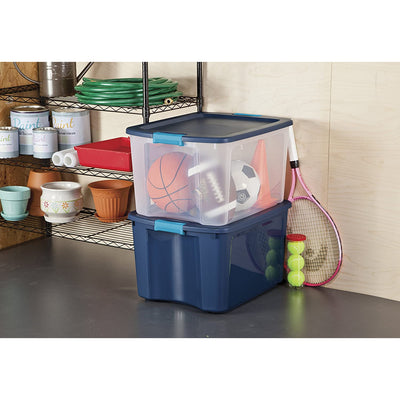 Sterilite 18 Gallon Latch and Carry Storage Tote Box Container (Open Box)