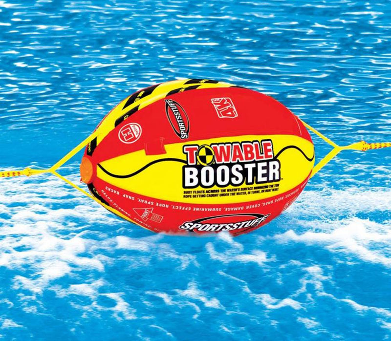 Airhead Super Mable Triple Rider Lake Towable Tube Lake Raft w/ 11 Booster Balls