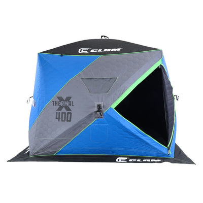 Clam X400 Thermal 4-6 Person Portable Pop Up Ice Fishing Shelter Tent (Open Box)