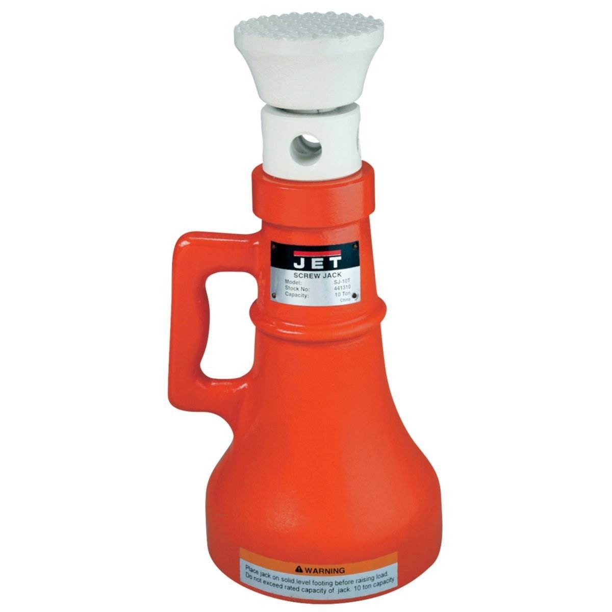 Jet SJ Series 10 Ton Industrial Hydraulic Screw Jack and 5/8 Inch Turning Bar