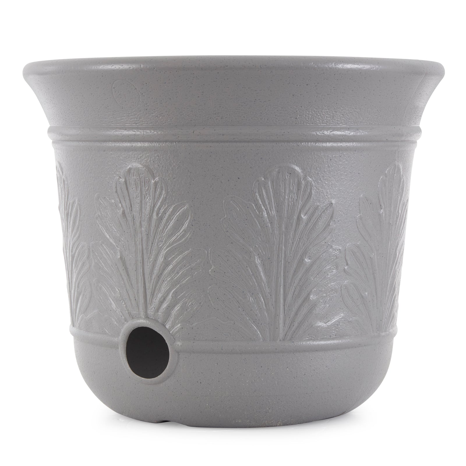 Suncast 300 Foot Heavy Duty 5 Gallon Decorative Expandable Garden Hose Pot, Gray - VMInnovations