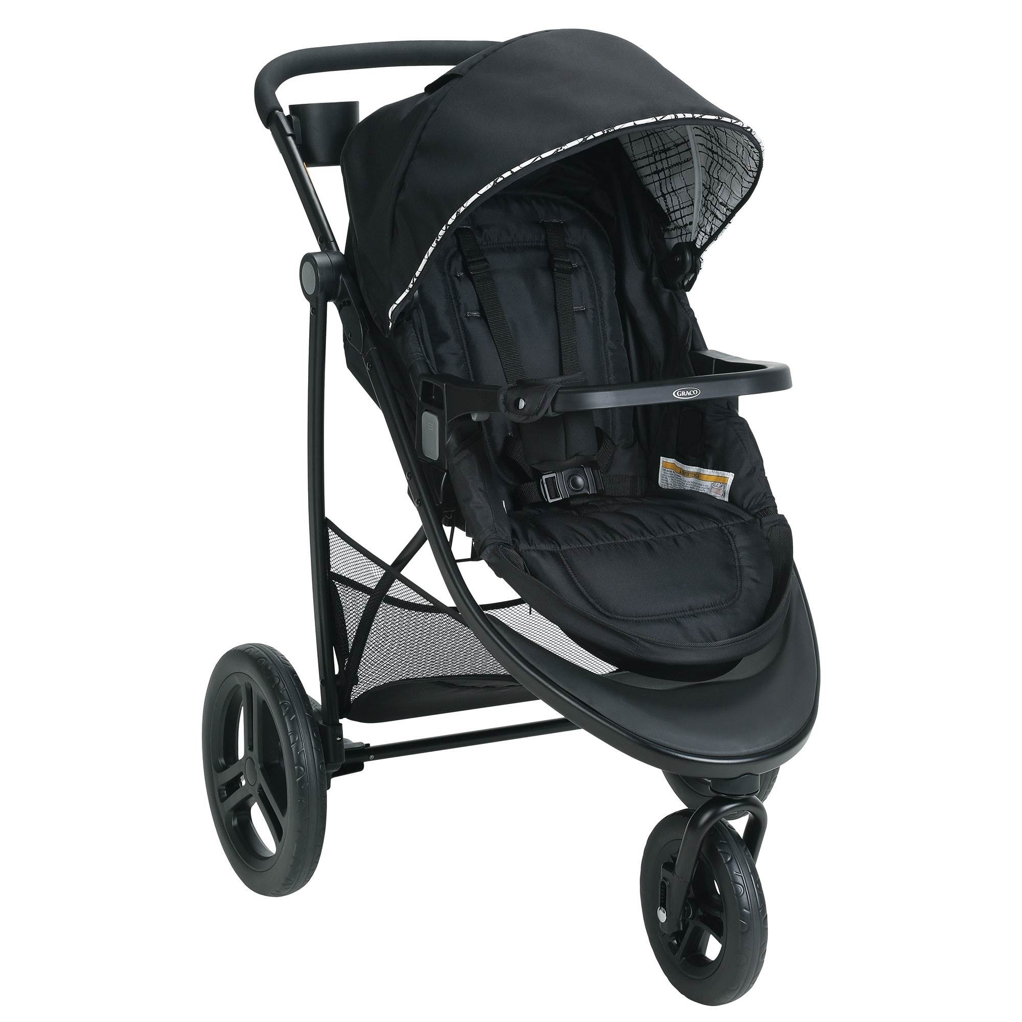 Graco Modes 3 Essentials LX Folding Baby Stroller, Teigen Black (Open Box)
