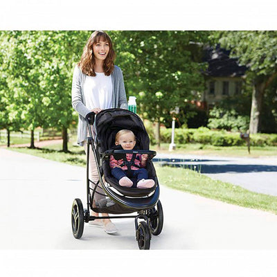 Graco Modes 3 Essentials LX Folding Baby Stroller, Teigen Black (Open Box)