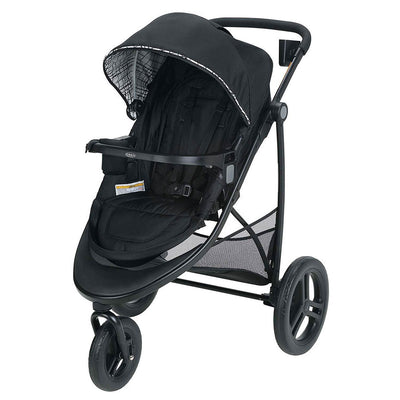 Graco Modes 3 Essentials LX Folding Baby Stroller, Teigen Black (Open Box)