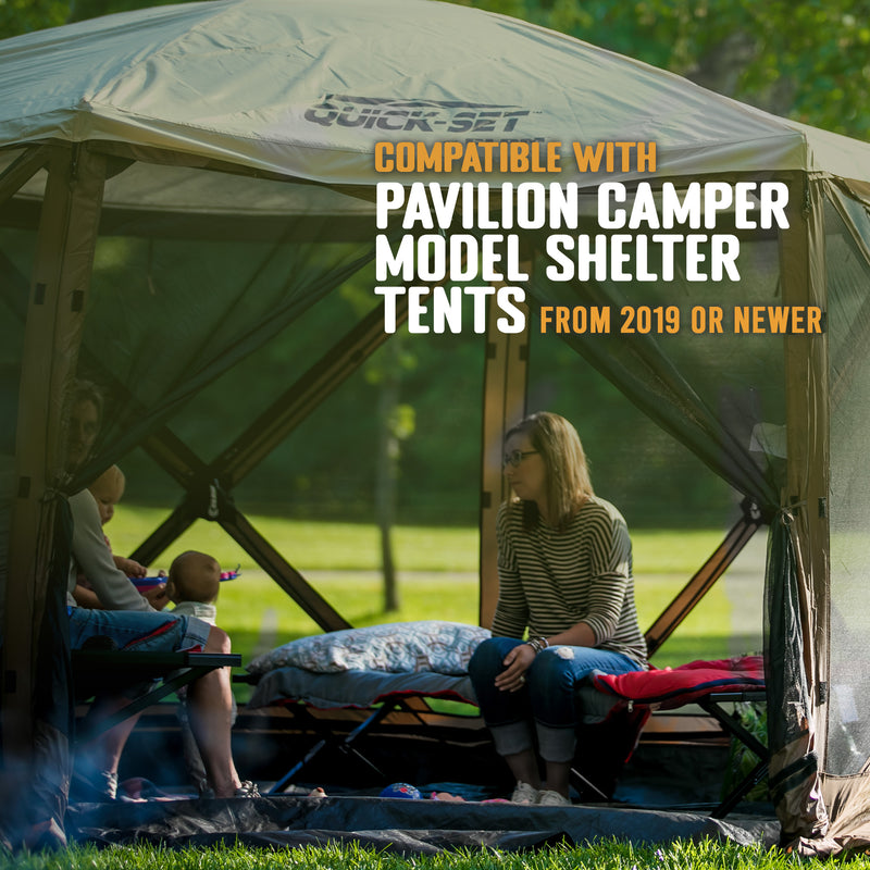 CLAM 150"x150" Quick-Set Floor Tarp Mat for Pavilion Camper Shelter, Floor Only