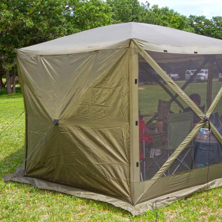 Clam Quick-Set Screen Hub Tent Wind & Sun Panels, Accessory Only, Green (2 Pack)