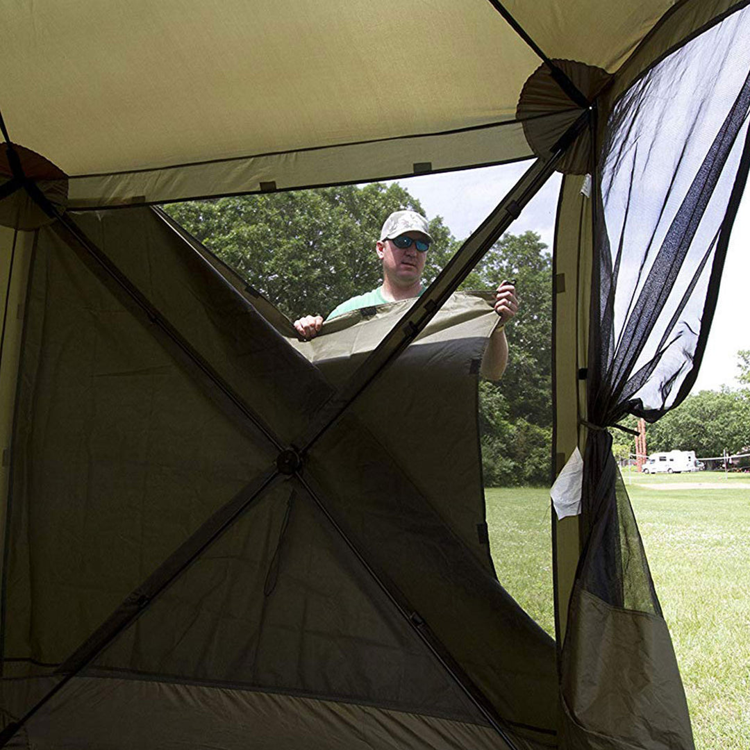 Clam Quick-Set Screen Hub Tent Wind & Sun Panels, Accessory Only, Green (2 Pack)