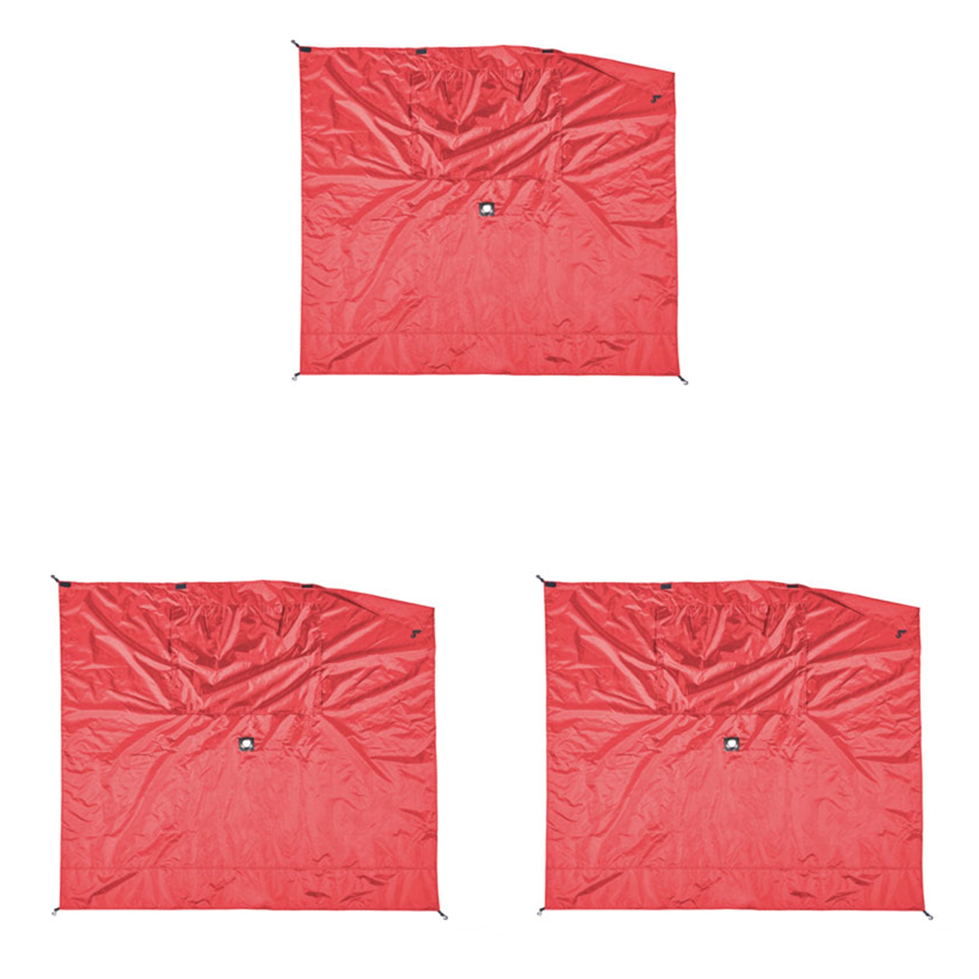 Clam Quick-Set Screen Hub Tent Wind & Sun Panels, Accessory Only, Red (3 Pack) - VMInnovations