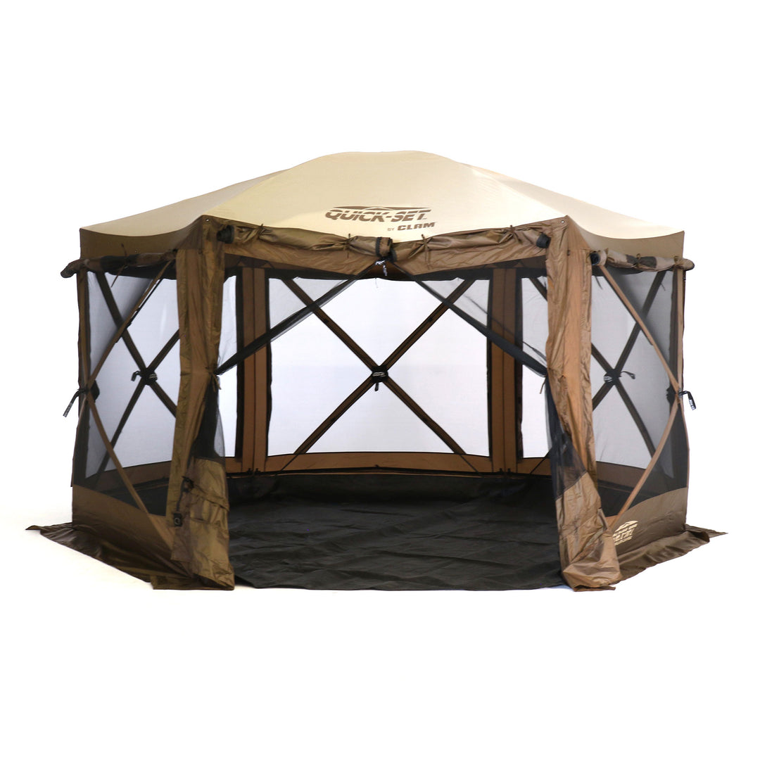 CLAM Quick Set Pavilion Camper 12.5 x 12.5 Foot Outdoor Gazebo Canopy Shelter