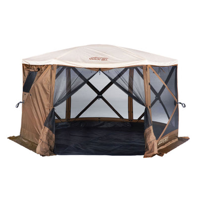 CLAM Quick-Set Pavilion Screened Canopy Tent Rain Fly Tarp, Cover Only, Tan - VMInnovations