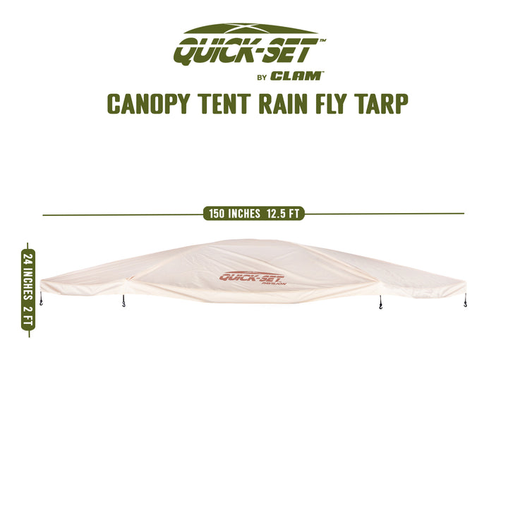 CLAM Quick-Set Pavilion Screened Canopy Rain Fly Tarp, Cover Only, Tan(Open Box)