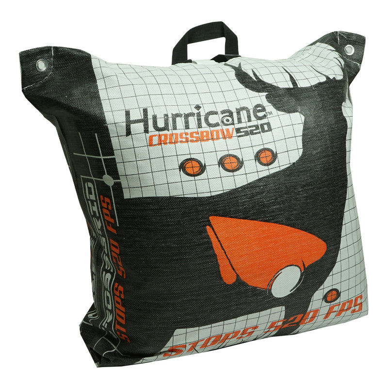 Hurricane Double Sided 460 FPS Woven Crossbow Archery Bag Target, White (Used)