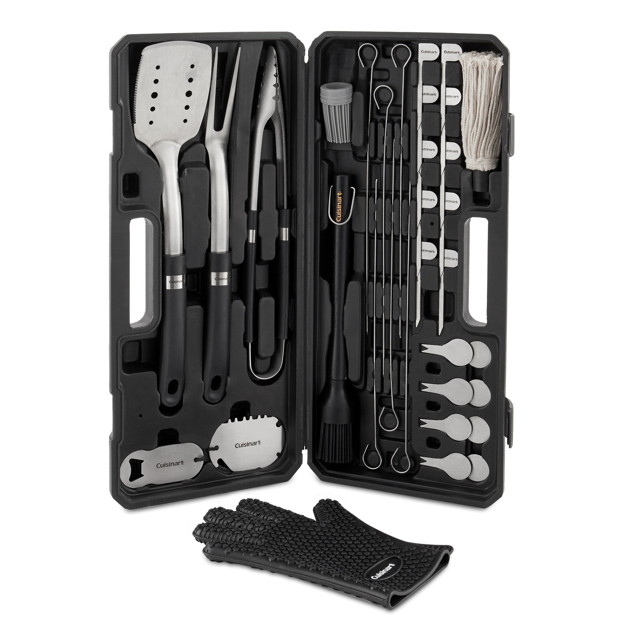 Cuisinart 36 Piece Stainless Steel BBQ Grill Tool Set w/ Case (Open Box) - VMInnovations