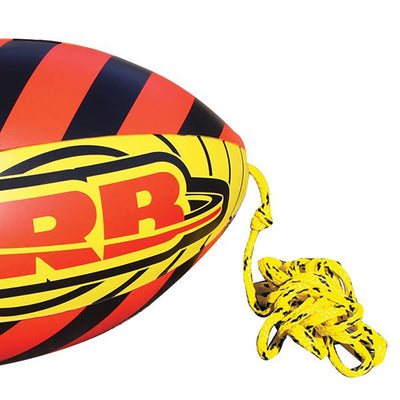 Airhead Patriot 2-Person Towable Kwik-Connect Chariot Tube w/ 60-Foot Rope Ball