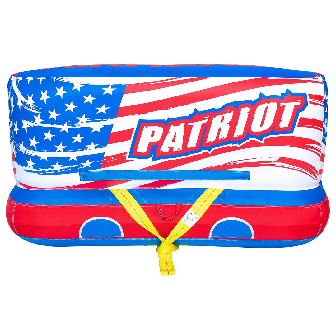 Airhead Patriot 2-Person Towable Kwik-Connect Chariot Tube w/ 60-Foot Tow Rope