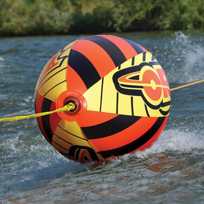 Airhead Rebel 1 Person Towable Tube Kit w/ Airhead 60-Foot Towable Rope Ball