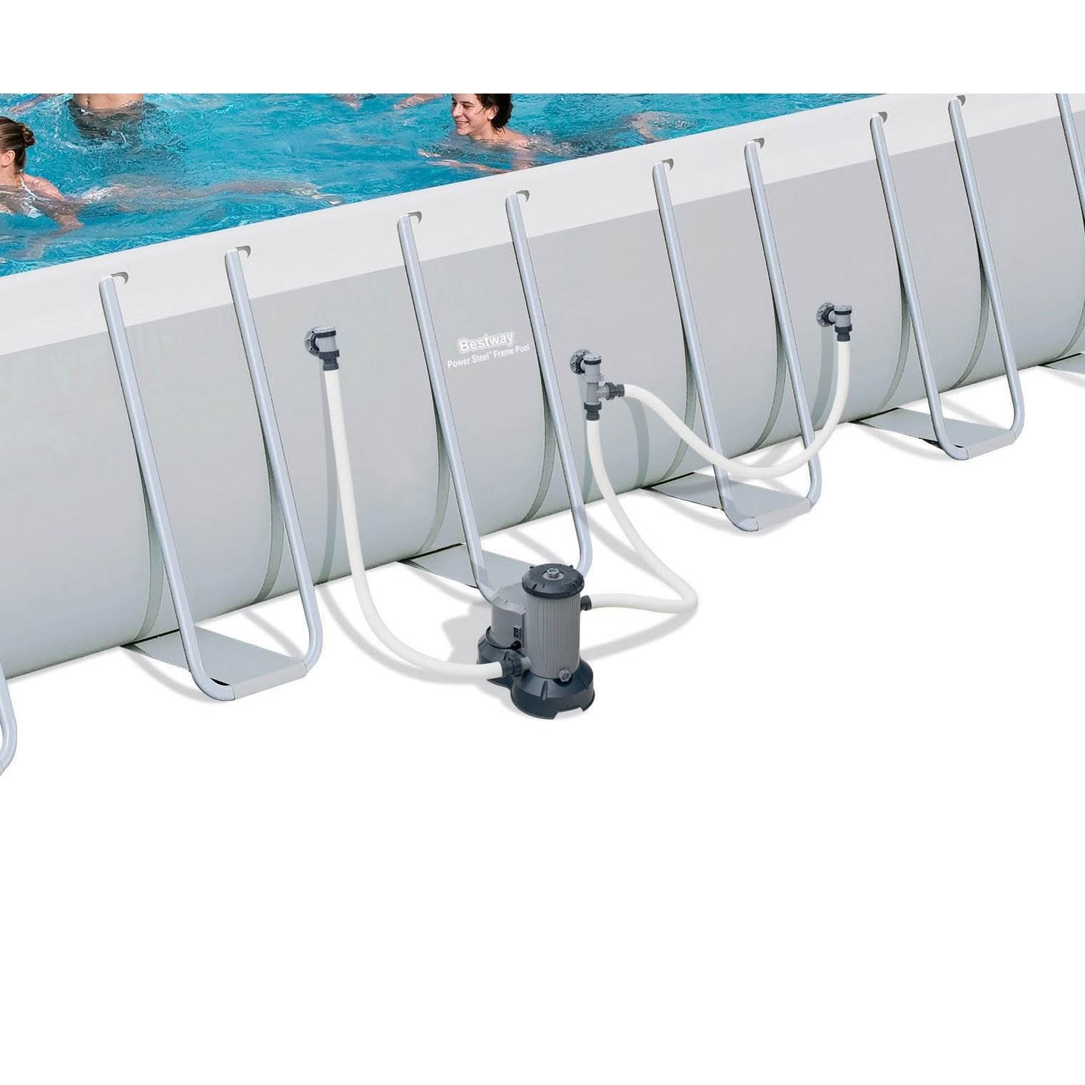 Bestway 24ft x 12ft x 52in Above Ground Pool +  Type IV/B Cartridges (6 Pack) - VMInnovations