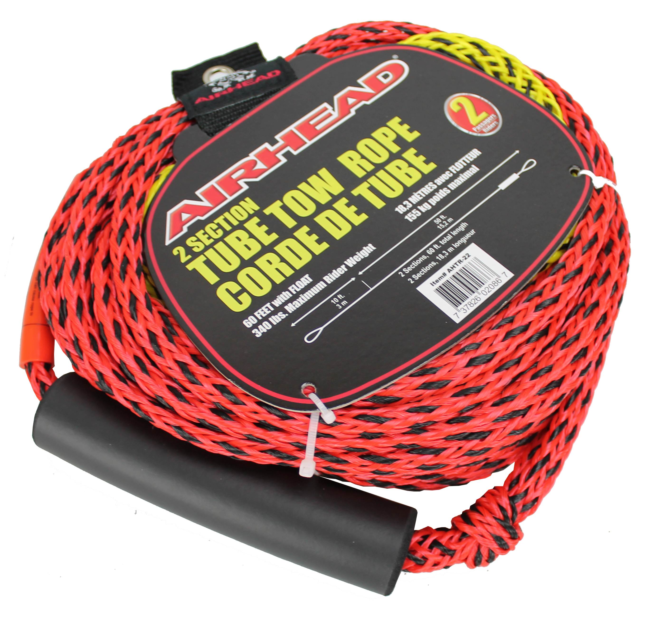 Big Mable 2-Rider Towable Tube & Towable Tube Rope 2 Section With Floater