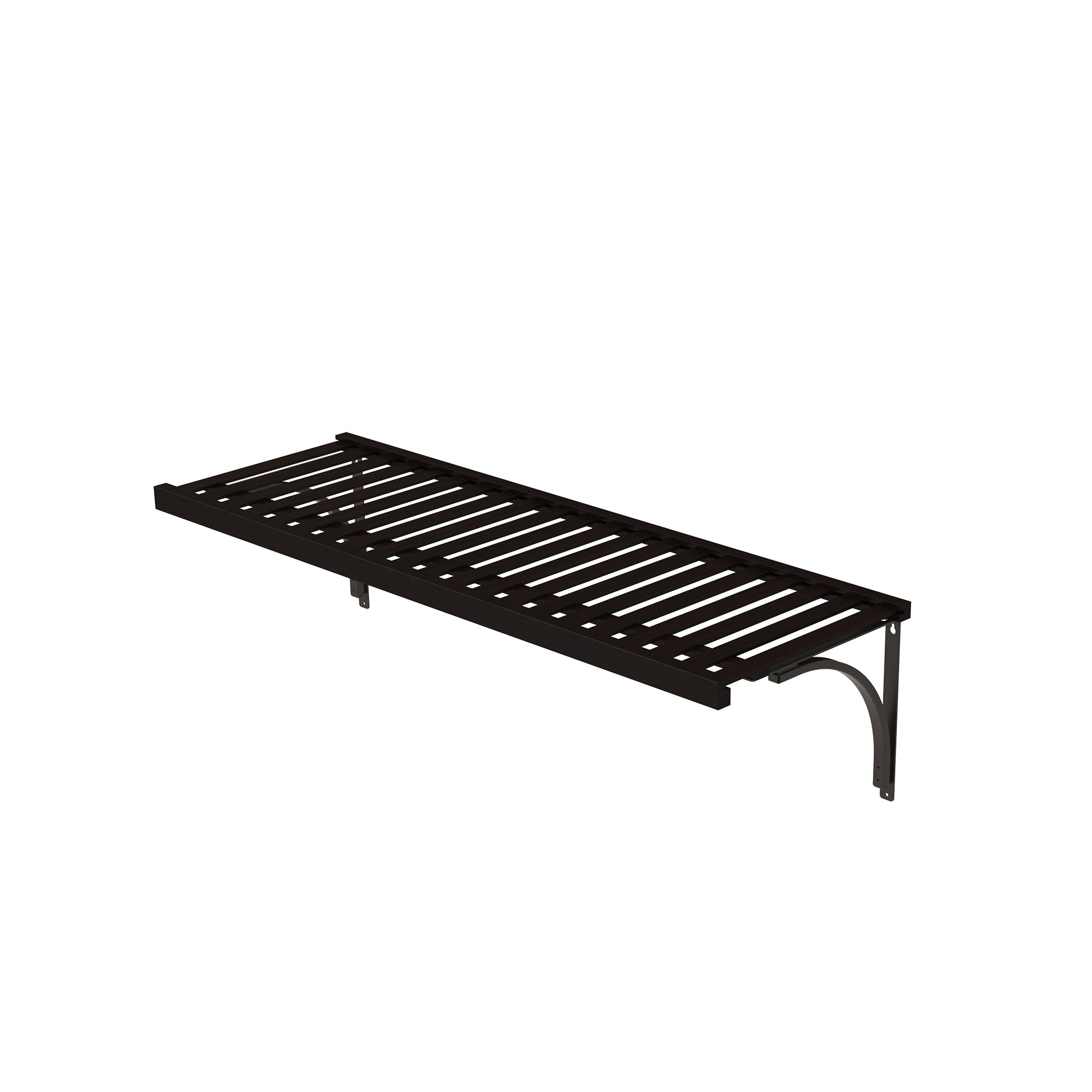 ClosetMaid 142600 48 X 16 Inch Ventilated Wood Shelf with Steel Finish, Espresso