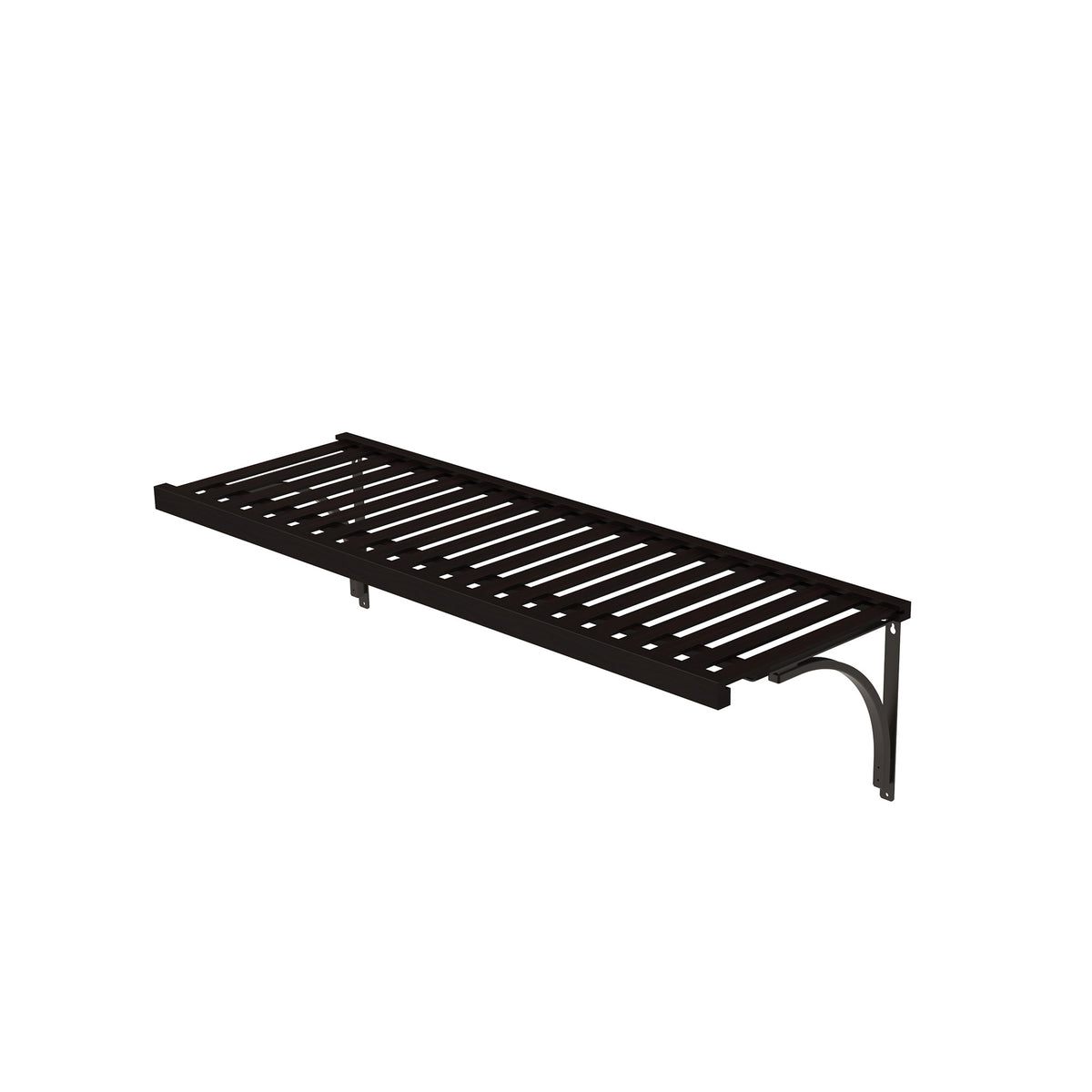 ClosetMaid 48 X 16 Inch Wood Shelf with Steel Finish, Espresso (Open Box)