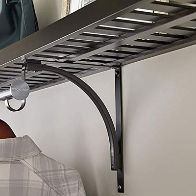 ClosetMaid 142600 48 X 16 Inch Ventilated Wood Shelf with Steel Finish, Espresso