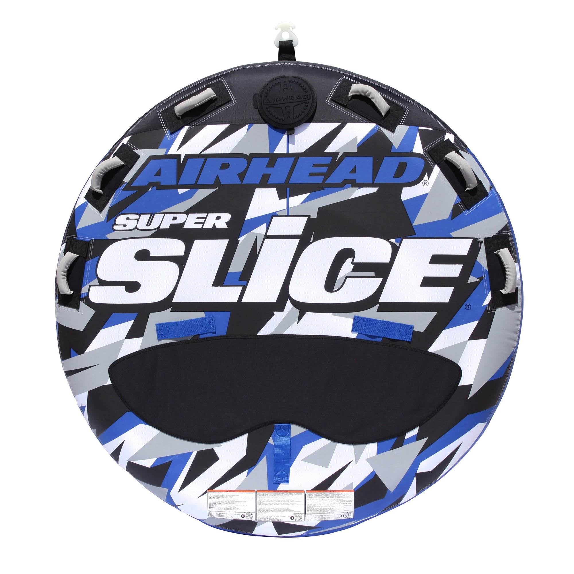 Airhead Super Slice Inflatable Triple Rider Towable Tube w/ Buoy Booster Ball