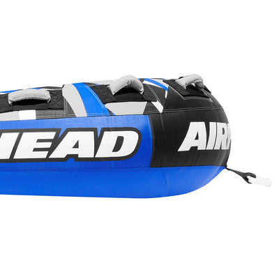 Airhead Super Slice Inflatable Triple Rider Towable Tube w/ Buoy Booster Ball