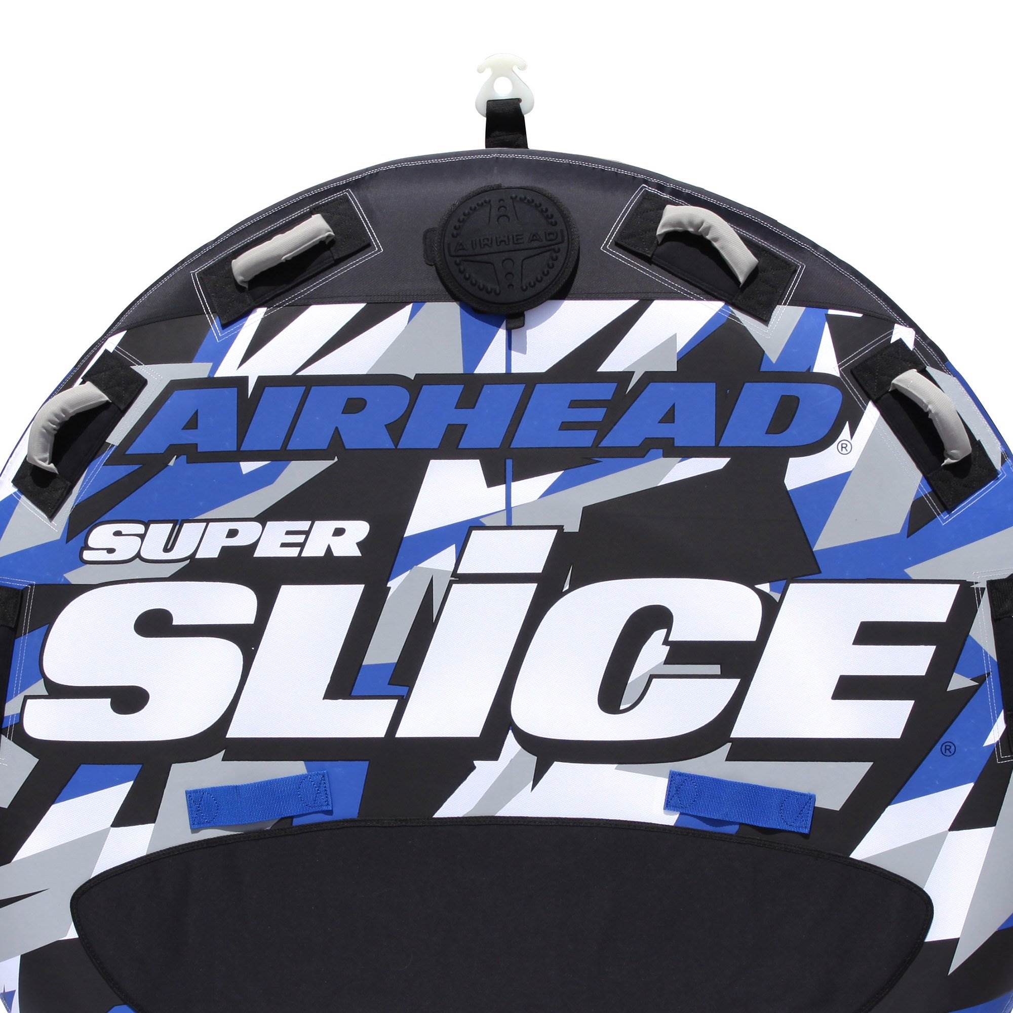 Airhead Super Slice Inflatable Triple Rider Towable Tube w/ Buoy Booster Ball