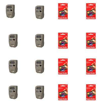 Cuddeback Black Flash Trail Camera (8 Pack) & SanDisk 16GB SD Card (8 Pack) - VMInnovations