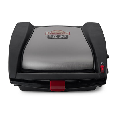 Johnsonville BTG-0498 Sizzling Sausage Indoor Compact Stainless Electric Grill