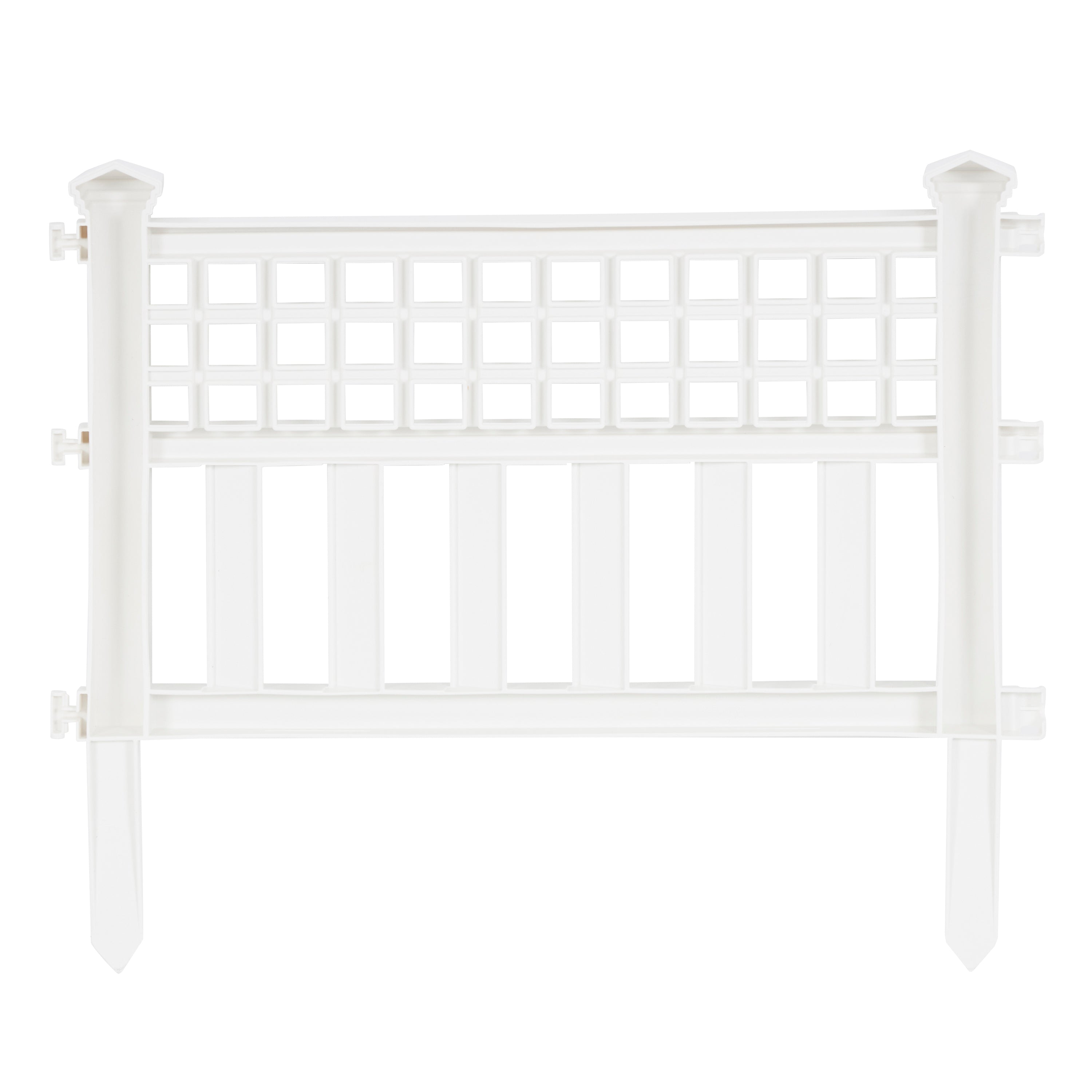 Suncast Grand View 14.5 x 24 Inch Resin Yard Garden Border Fence, White (3 Pack) - VMInnovations