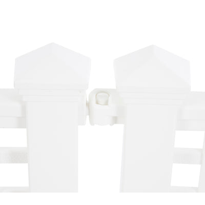 Suncast Grand View 14.5 x 24 Inch Resin Yard Garden Border Fence, White (3 Pack) - VMInnovations