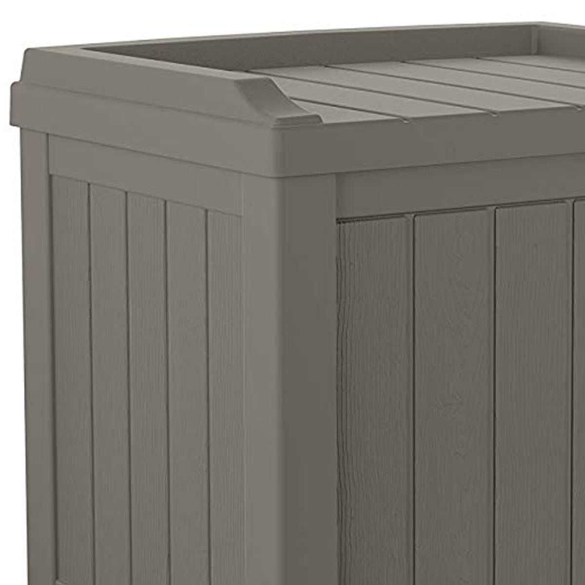 Suncast SS601ST 22 Gallon Small Resin Patio Storage Deck Box and Seat, Stoney (For Parts)