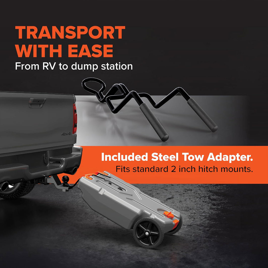 Camco Rhino 28 Gallon RV Waste Tank Holding Hose and Accessories (Open Box) - VMInnovations