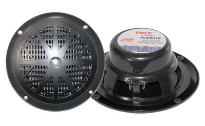 2) NEW PYLE PLMR61B 6.5" 120W Marine/Boat Dual Cone Waterproof Speakers PAIR