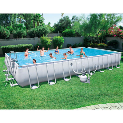 Bestway 31.3ft x 16ft x 52in Pool Set with Pump and Aqua Powercell Pool Vacuum