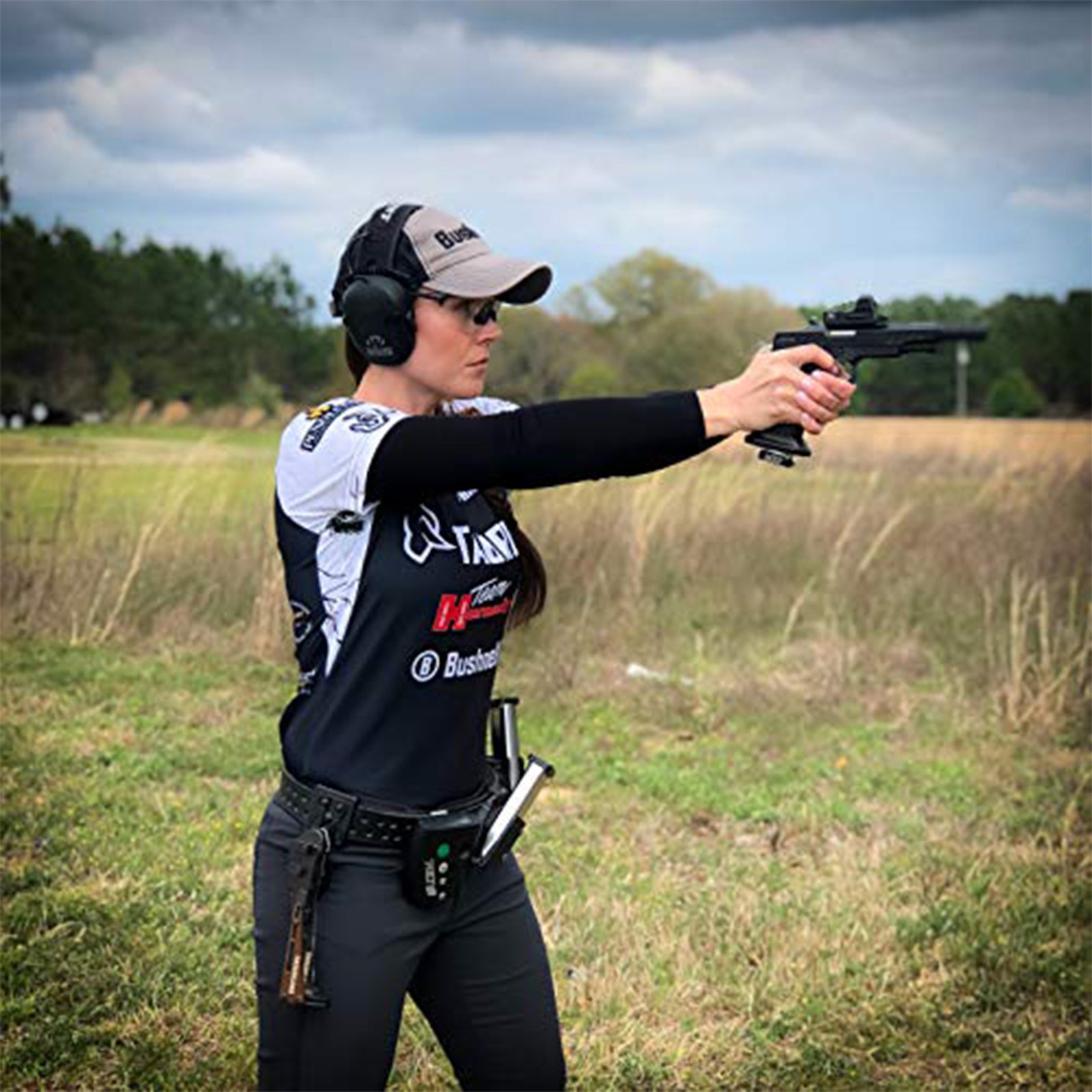 Walker's Razor Slim Shooter Black Electronic Folding Hearing Protection Earmuffs - VMInnovations