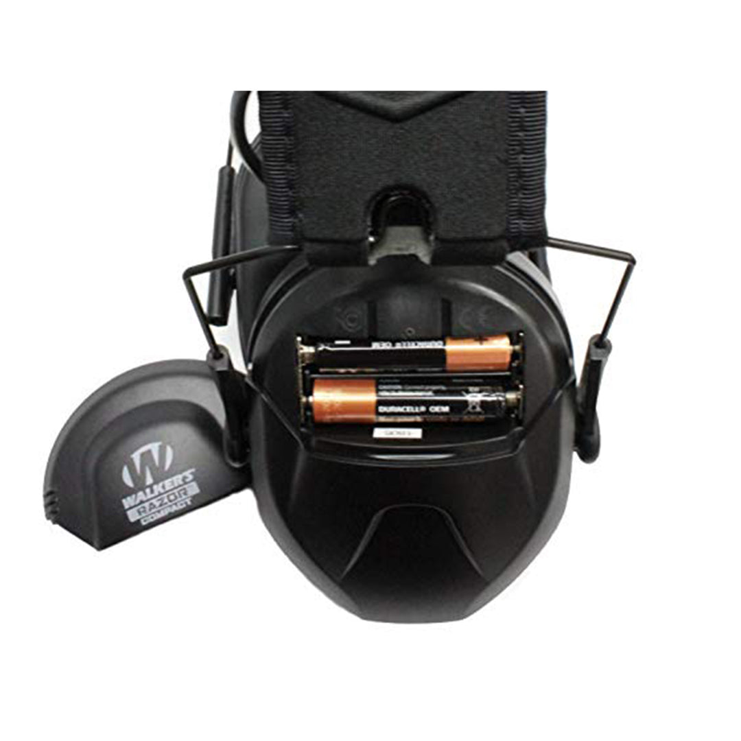 Walker's Razor Shooter Folding Muff Noise Reduction Earmuffs, Black (Open Box)