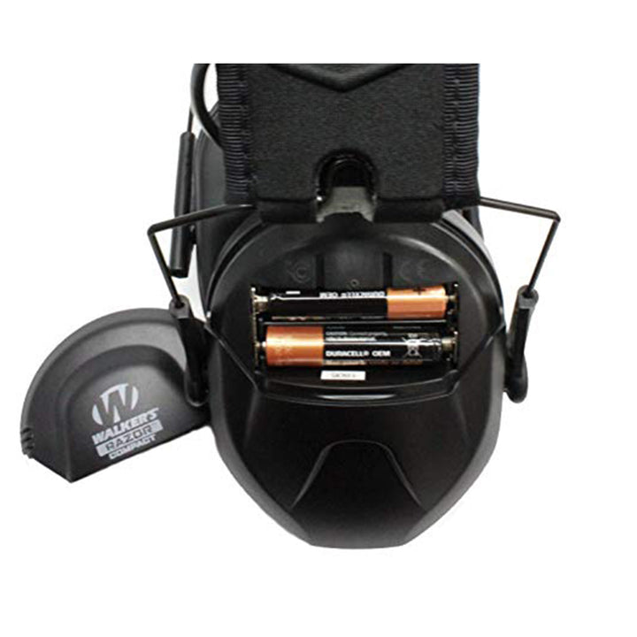 Walker's Razor Slim Shooter Electronic Hearing Protection Earmuff, Black Patriot