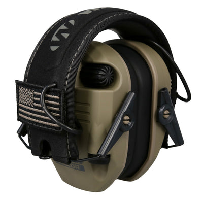 Walkers Razor Slim Electronic Ear Muffs with NRR 23 dB, Tan Patriot (Used)