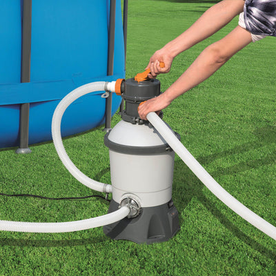 Bestway 16ft x 48in Power Steel Pro Frame Pool & Flowclear Sand Filter Pump