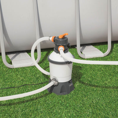Bestway 16ft x 48in Power Steel Pro Frame Pool & Flowclear Sand Filter Pump