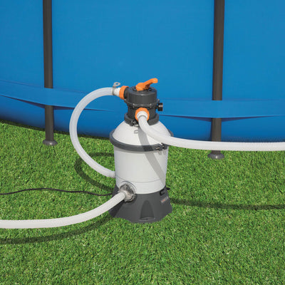 Bestway 16ft x 48in Power Steel Pro Frame Pool & Flowclear Sand Filter Pump