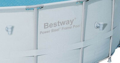 Bestway 16ft x 48in Power Steel Frame Pool, Cover w/ Filter Pump, & Cleaning Kit