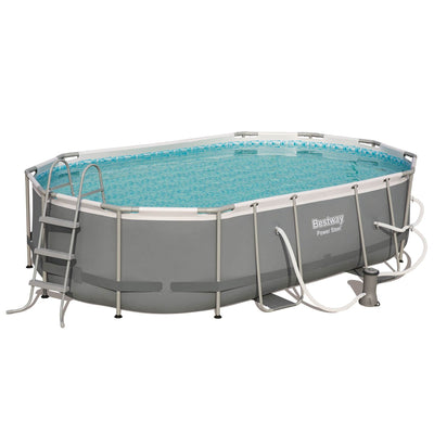 Bestway Steel 16' x 10' x 42" Metal Above Ground Pool Set and Maintenance Kit